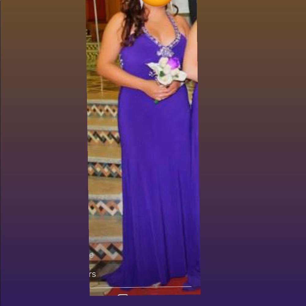 Long dark purple dress